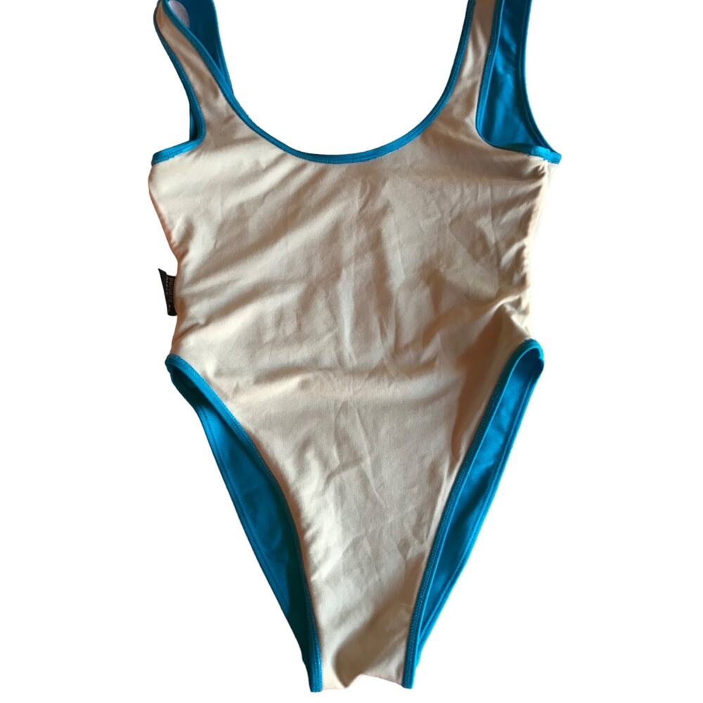 Private Party "Getting Drunk" Blue One Piece Swim Suit size S/M - Picture 7 of 9